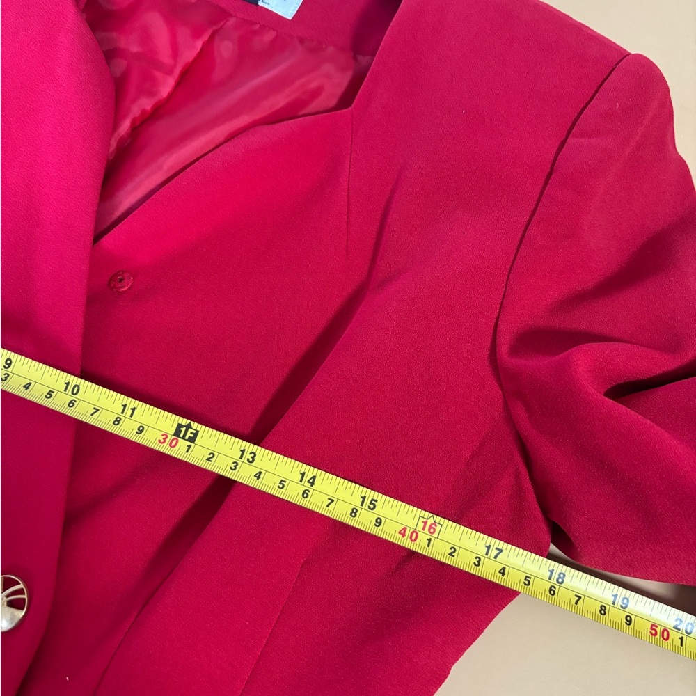 Kasper red vintage 80s lined coat dress size 8 - Picture 6 of 6
